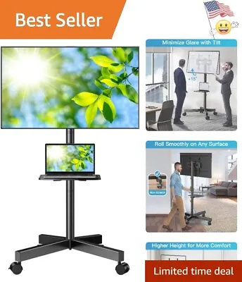 Sturdy Ultra Strong Movable TV Stand - Holds Up To 88Lbs Max VESA 400x400mm • $110.97
