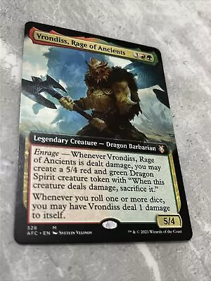 Mtg Vrondiss Rage Of Ancients EXTENDED ART Card D&D Forgotten Realms Magic NM/M • £1