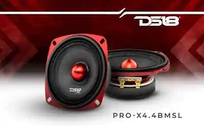 Pair DS18 PRO-X4.4BMSL 4 Car Speaker Shallow Mid-Range Bass Bullet 400W 4-Ohm • $63.92