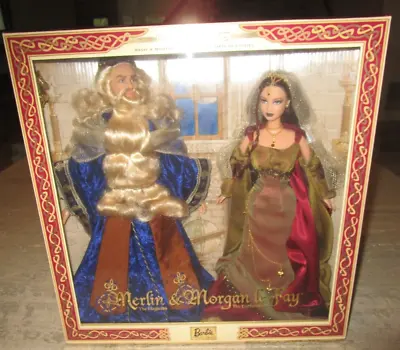 NRFB Mattel BARBIE & KEN As MERLIN & MORGAN LE FAY GIFT SET 2000 1st In Series • $109.99