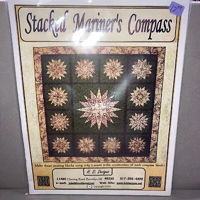 H D Designs STACKED MARINER'S COMPASS Quilt Patterns - Multiple Variations • $7.99