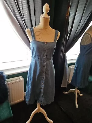 £4 • Buy New Look Denim Button Dress Size 10