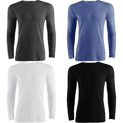 Mens Thermal T-shirt Warm Winter Vest Base Layer Top Long Sleeve Underwear S-xxl • £6.45