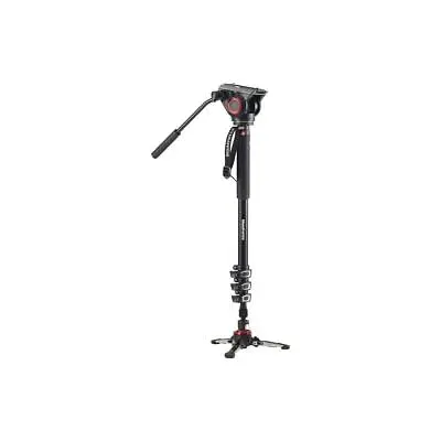 Manfrotto XPRO Monopod+ 4-Section Aluminum Monopod With Fluid Video Head • $349