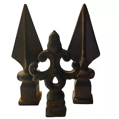 Vintage Cast Iron Finial Decor Pieces Fleur De Lis Bookcase Decor • $38