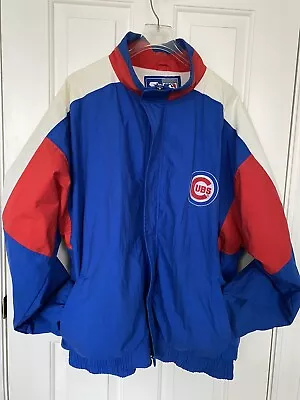 Vintage MLB Chicago Cubs Starter Full Zip Windbreaker Jacket Size XL • $69.99