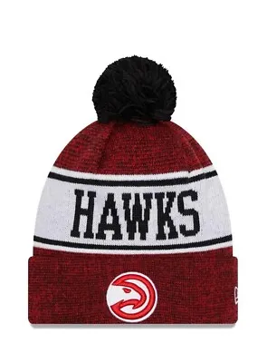 New Era Cap Men's NBA Atlanta Hawks Team Banner Winter Knit Pom Bobble Hat • £20