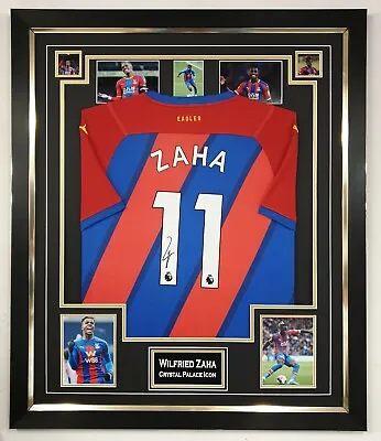 £395 • Buy Wilifried Zaha Of Crystal Palace Signed Shirt Autographed Jersey Framed Display 