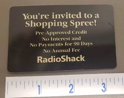 VINTAGE RADIO SHACK Shopping Spree STORE CREDIT CHARGE CARD 02/04 • $19.95