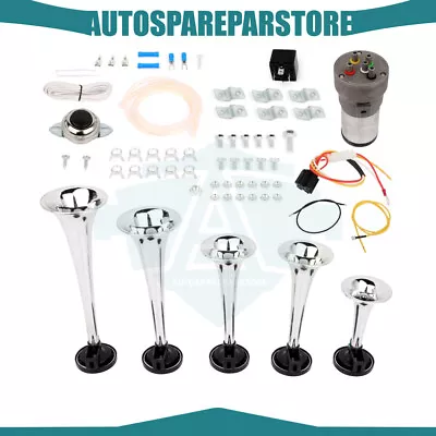 Super Loud 130dB 12V Car Horn Musical Easy Install Kit Fits For Car Truck Train • $41.23