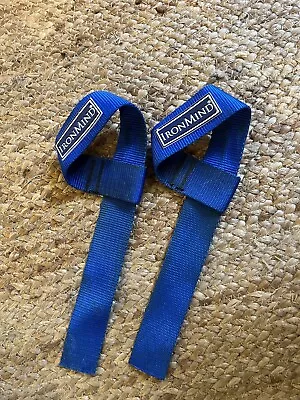 Ironmind Strong-Enough Lifting Straps Deadlift Blue Used Good Condition • £11.50