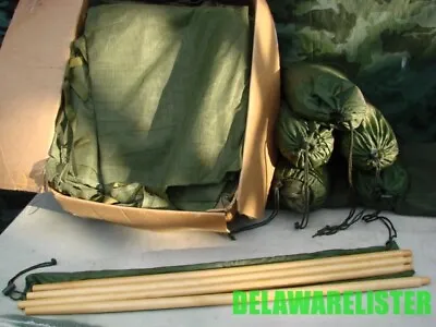 US Military Army Cot Insect Mosquito Bug Netting W/4 Poles/Storage Bags Camping • $30.88