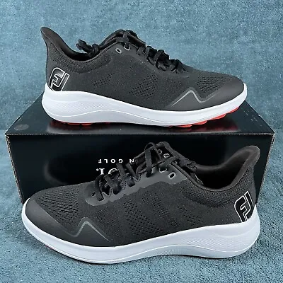 Men's Footjoy Flex Golf Shoes Black And Red 56141 Size 9 • $62.99