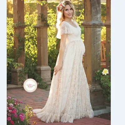 Women Dress Maternity Photography Props Lace Clothes For Photo Shoot Clothing • $26.09