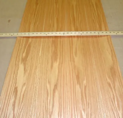 Red Oak Wood Veneer 24  X 48  With Peel And Stick Adhesive PSA Backer A Grade • $50