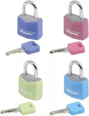 MASTER LOCK Small Padlocks [Key] [Keyed Alike] [Assorted Colours] [Family Pack • £25.06