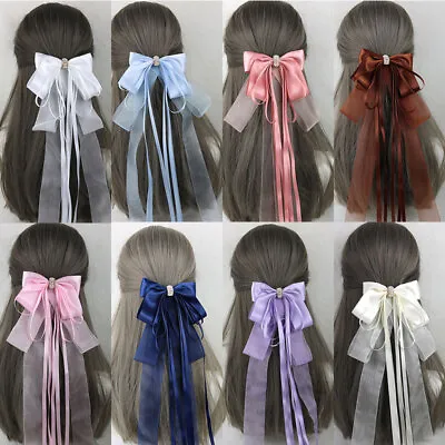 1PCS Maid Princess Lolita Lace Oversized Bow Hairpin Hair Clip Headband Cosplay • $7.59