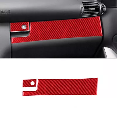 2Pcs For Mercedes-Benz W203 Red Carbon Fiber Passenger Dashboard Cover Trim • $20.17