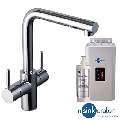 Insinkerator 3n1 Chrome Steaming Hot & Cold Kitchen Sink Kettle Tap & Tank • £948.99