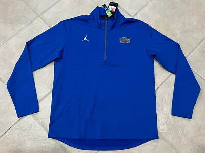 Florida Gators Nike Jordan 2020 Coaches 1/4 Zip Jacket Blue CQ7672 $80 Men Large • $63.99