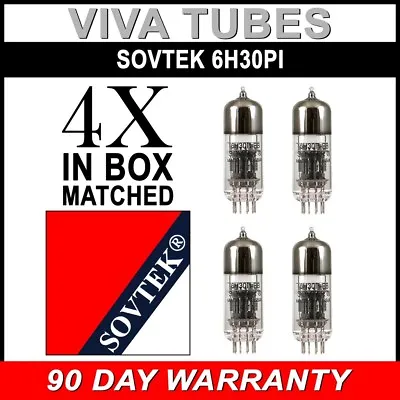 New Matched Quad (4) Sovtek 6H30Pi Vacuum Tubes • $217.78