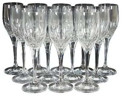 12 Mikasa Arctic Lights Crystal Stemmed Red Wine Toasting Glasses Flutes 8  • $297.50