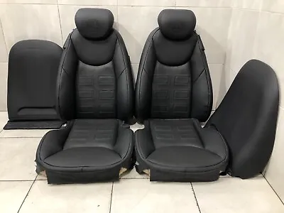 Mercedes R230 Amg 03-09 Sl65 Sl55 Black Series Seat Pad Set Black Leather Sl600 • $2600