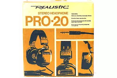 Realistic Pro-20 Vintage Stereo Headphones Near Mint Realistic 33-1008 • $45