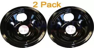 2 Pack Frigidaire Kenmore Gibson 6  Black Porcelain Burner Pan Bowl A316222201 • $14.95