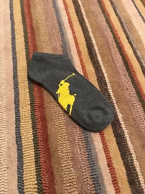 Polo Ralph Lauren Men’s Ankle Lenght Logo Socks Grey/Yellow. One Size • £12.25