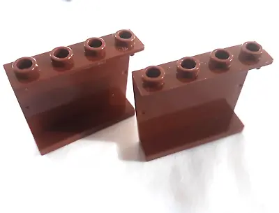 LEGO Panel 1 X 4 X 3 - Hollow Studs Reddish Brown 2x • $5.90