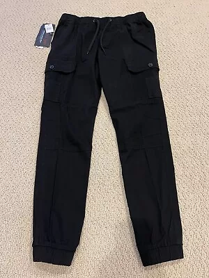 NWT Men’s Vertical Sport Black Stretch Cargo Pocket Jogger Pants ALL SIZES • $19.99