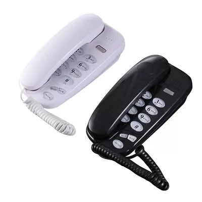 Wall Phone Fixed Landline Wall Telephones With Mute And Redial Call Flash • £11.33