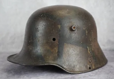 WW1 Imperial German Steel Camo Helmet M16 WW2 US Army Trophy Combat Stahlhelm • $799.99