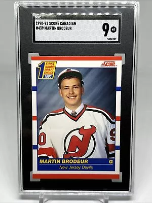 MARTIN BRODEUR ROOKIE RC 439 1990 SCORE CANADIAN SGC 9 Mint • $19.99