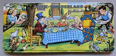 Vintage Childs Watercolor Paint Set -- Litho Tin -- Alice In Wonderland - NICE! • $50