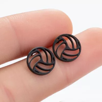 2pairs Stainless Steel Filigree Volleyball Earrings 4 Colors Wholesale FJS181 • $2.99