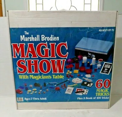 Vtg Marshall Brodien Magic Show W/Magician Table 60 Magic Tricks In Box • $43.99