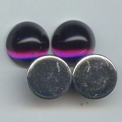 24 VINTAGE AMETHYST ACRYLIC 18mm. ROUND HIGH DOME CABOCHONS 7174 • $3.74