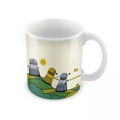 Mr Men Porcelain Mug Dalek 11oz Doctor Who Coffee Cup Kitchen Drinkware White • £8
