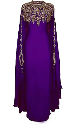 SALE New Moroccan Dubai Kaftans Farasha Abaya Dress Very Fancy Long Gown MS 149 • $54.17