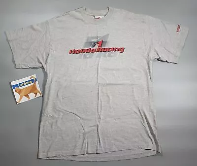 Honda Racing Formula 1 One Team F1 Vintage Men's Cotton Gray T-Shirt Size XL • £40.08