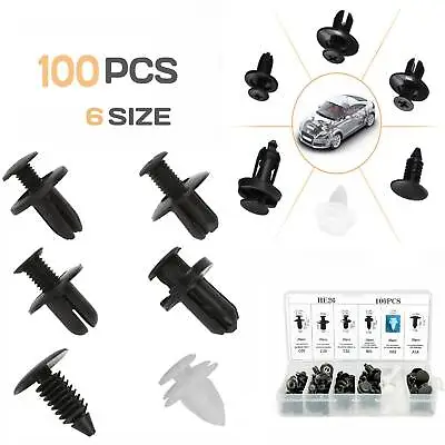 100pcs Clip Fender Trim Car Auto Push Pin Rivet Bumper Panel Retainer Fastener • $12.99