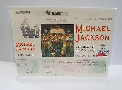 Michael Jackson 1992 Dangerous Tour Ticket Framed (Unused) England Opening Night • £35
