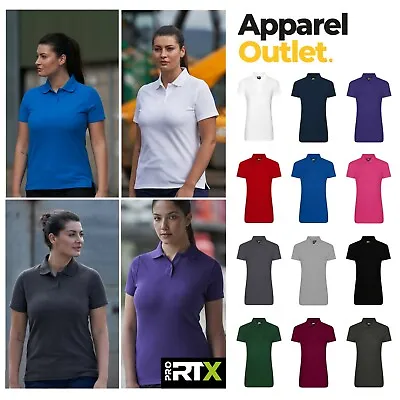 Pro Polo Shirts - Ladies Short Sleeve Quick Dry Work Grade Polo Shirt - S To 4XL • £8.75