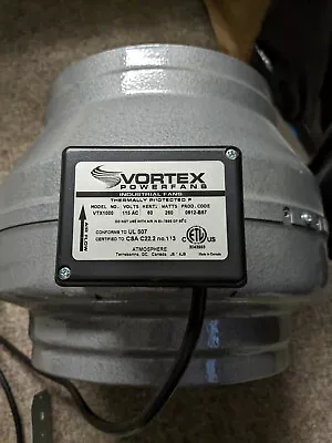 VTX 1000 - Vortex 10 Inch Powerfan Inline Duct Fan. (Tested) • $185