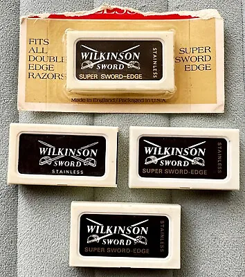 20 Vintage WILKINSON Super Sword Edge Stainless Blades ~ 4 - 5 Packs ~  Unused • $17