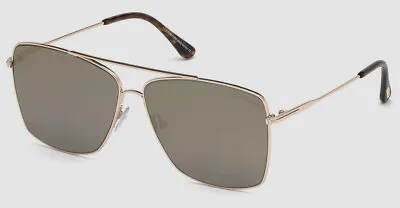 $450 Authentic Tom Ford TF651 28C Men's Gold Magnus Aviator Sunglasses 60-12-140 • $111.98