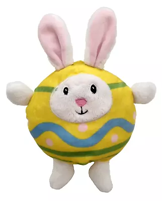 Happy Easter Egg Bunny Rabbit Plush 10  Yellow White Woolworths Soft Stuffed Toy • $7