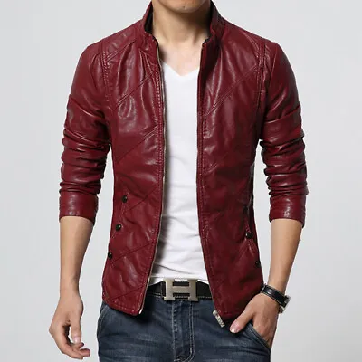 Men's PU Leather Jacket: Elevate Your Style With Elegance And Modernity For The • $57.10